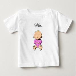 Camiseta Para Bebê Meu nome é... Mia