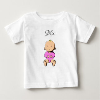 Camiseta Para Bebê Meu nome é... Mia