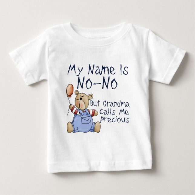 Camiseta Para Bebê Meu nome é não nenhum (Frente)