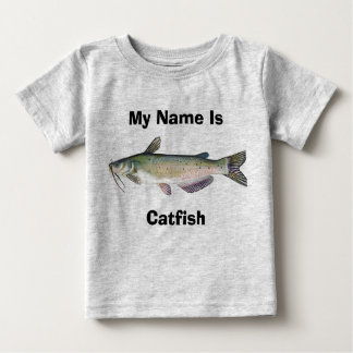 Camiseta Para Bebê Meu nome é, peixe-gato
