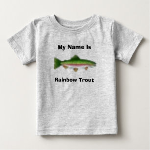 Camiseta Para Bebê Meu nome é, truta de arco-íris