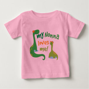 Camiseta Para Bebê Meu Nonna ama-me dinossauro