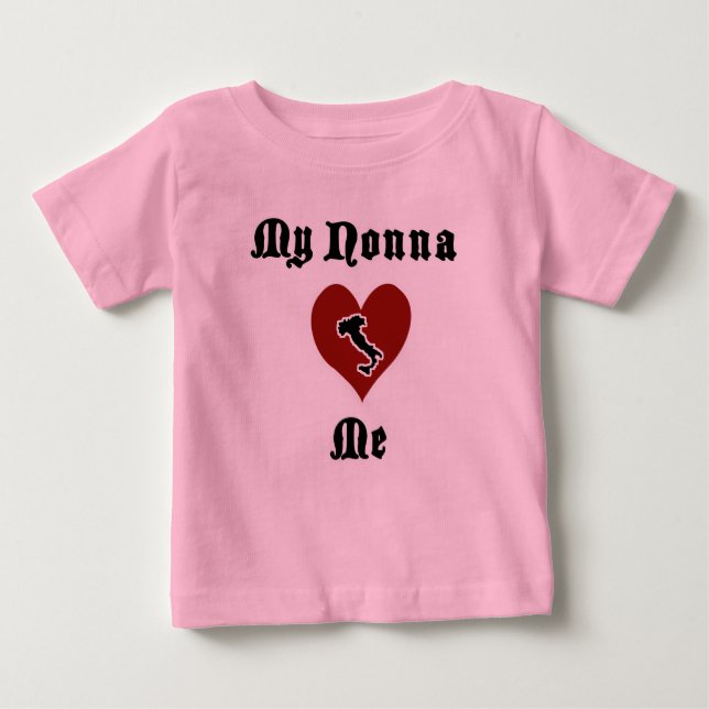 Camiseta Para Bebê Meu Nonna ama-me t-shirt da criança (Frente)