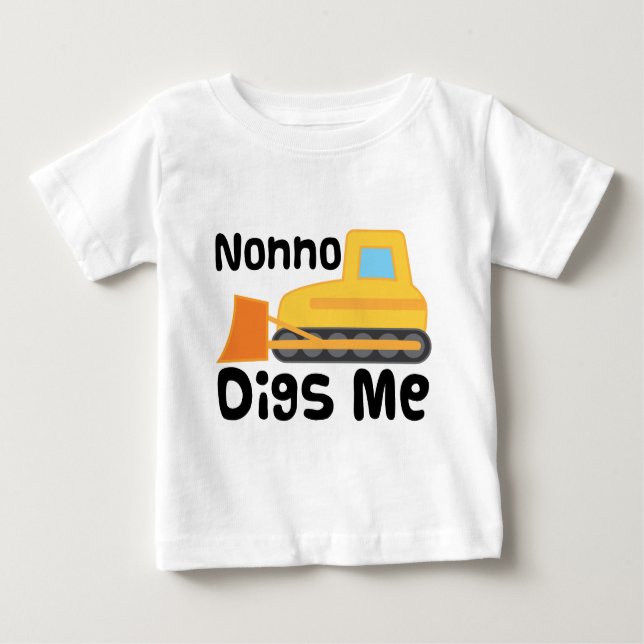 Camiseta Para Bebê Meu Nonno escava-me (Frente)