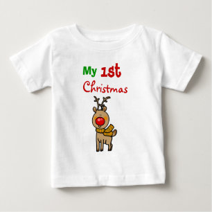Camiseta Para Bebê Meu ø Natal (rena do Natal)