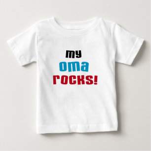 Camiseta Para Bebê Meu Oma balança t-shirt e presentes