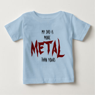 Camiseta Para Bebê Meu pai é mais METAL do que seu