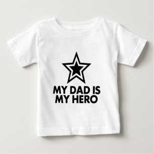 Camiseta Para Bebê Meu pai é meu herói