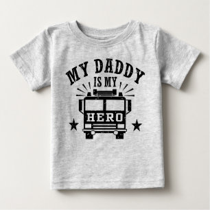 Camiseta Para Bebê Meu Pai É Meu Herói