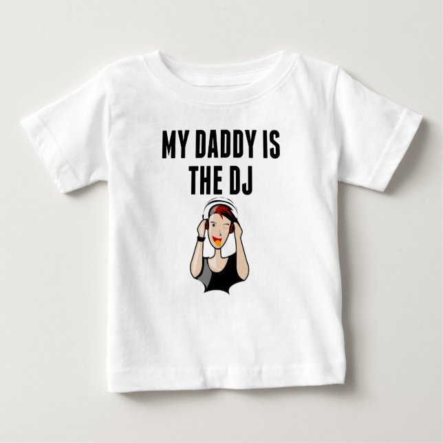 Camiseta Para Bebê Meu pai é o DJ (Frente)
