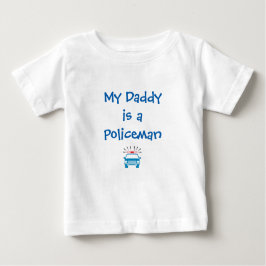 Camiseta Para Bebê "Meu Pai é policial"