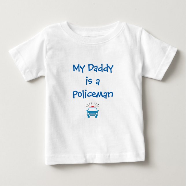 Camiseta Para Bebê "Meu Pai é policial" (Frente)