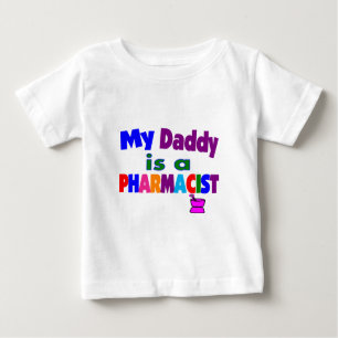 Camiseta Para Bebê "Meu pai é presentes de um farmacêutico" para