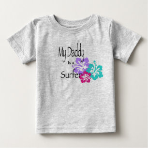 Camiseta Para Bebê Meu Pai é surfista