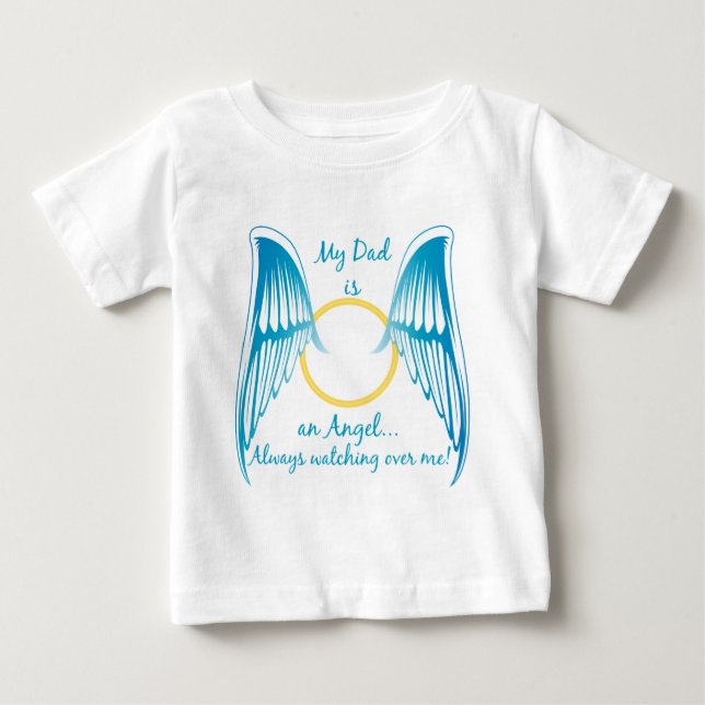 Camiseta Para Bebê Meu Pai é um anjo (Frente)