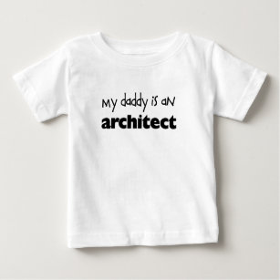 Camiseta Para Bebê Meu pai é um arquiteto