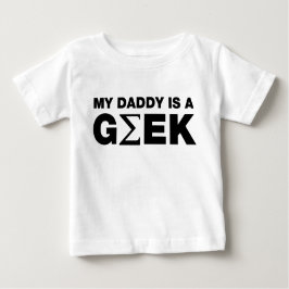 Camiseta Para Bebê Meu pai é um geek