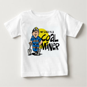 CAMISETA PARA BEBÊ MEU PAI É UM MINEIRO DE CARVÃO