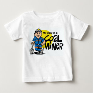 CAMISETA PARA BEBÊ MEU PAI É UM MINERADOR DE CARVÃO
