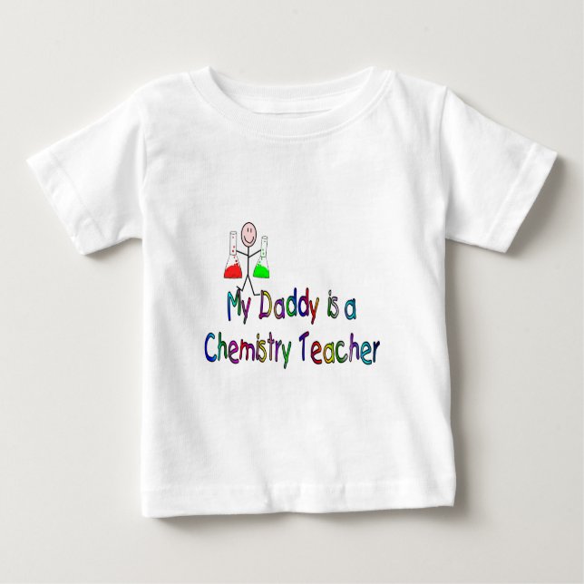 Camiseta Para Bebê Meu pai é um professor da química (Frente)