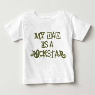 Camiseta Para Bebê Meu Pai é um Rockstar