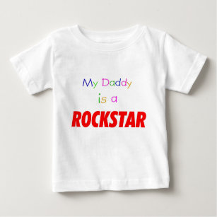 Camiseta Para Bebê Meu pai é um rockstar