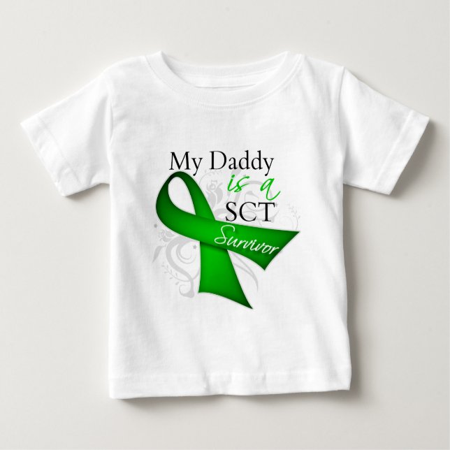 Camiseta Para Bebê Meu pai é um sobrevivente da transplantação da (Frente)