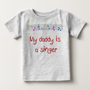 Camiseta Para Bebê Meu pai é um t-shirt do bebê do cantor