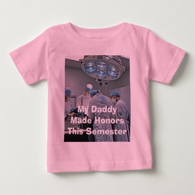 Camiseta Para Bebê Meu Pai fez honras (Frente)