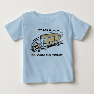 Camiseta Para Bebê Meu pai o camionista