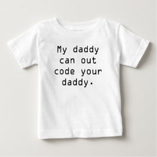 Camiseta Para Bebê Meu pai pode para fora codificar seu pai