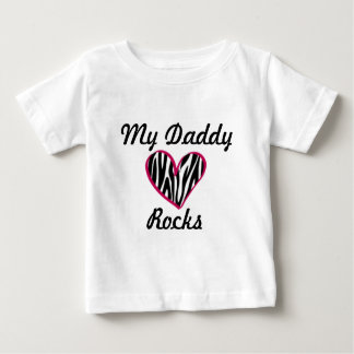 Camiseta Para Bebê "Meu Pai Rocha" T-Shirt
