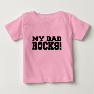 Camiseta Para Bebê Meu Pai Rocks!