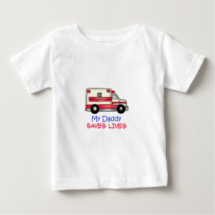 CAMISETA PARA BEBÊ MEU PAI SALVAR VIDAS