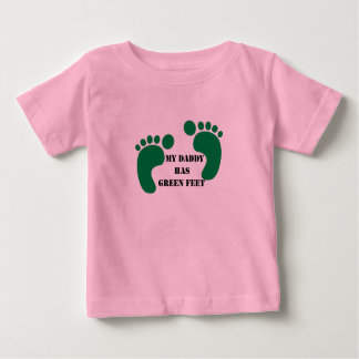 Camiseta Para Bebê Meu pai tem os pés verdes