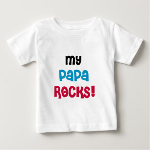 Camiseta Para Bebê Meu Papa Rocks T-shirts e presentes