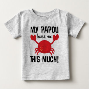 Camiseta Para Bebê Meu Papou ama-me este muito t-shirt do neto
