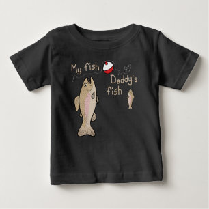 Camiseta Para Bebê Meu Peixe Morde Peixe