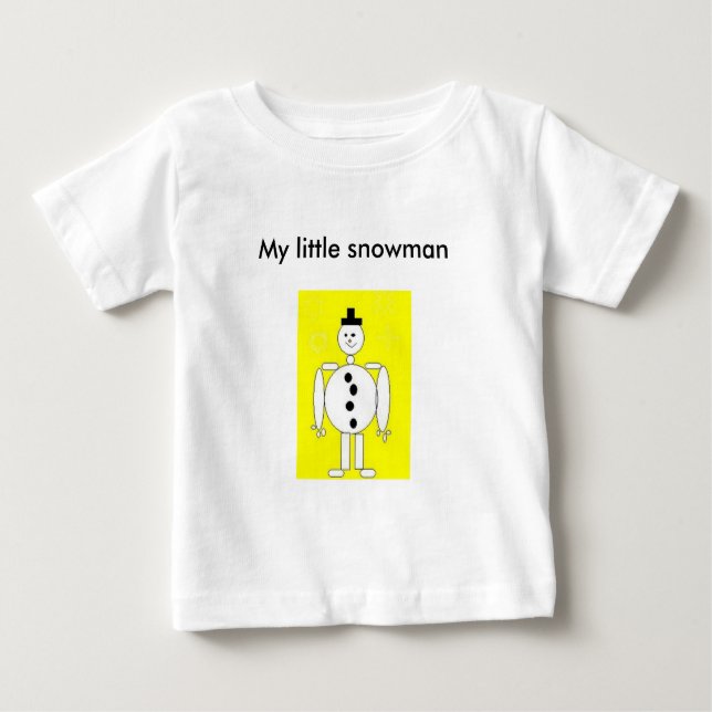 Camiseta Para Bebê Meu pequeno boneco de neve (Frente)