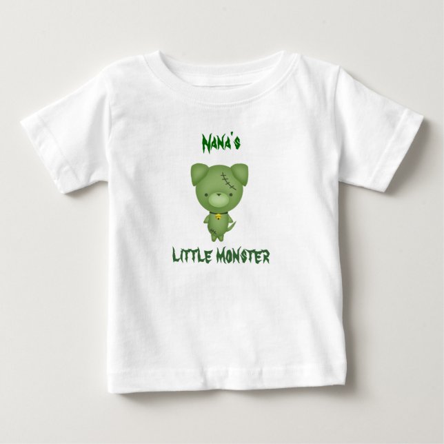 Camiseta Para Bebê Meu pequeno monstro (Frente)