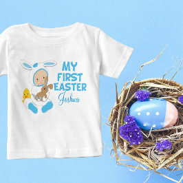Camiseta Para Bebê Meu primeiro bebê Páscoa, garoto bebezinho, coelho
