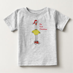 Camiseta Para Bebê Meu primeiro Bodysuit do bebê do Natal