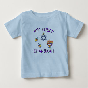 Camiseta Para Bebê Meu primeiro Chanukah
