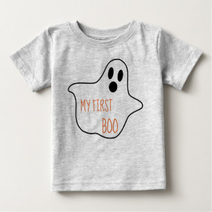 Camiseta Para Bebê Meu primeiro Design de Boo Halloween