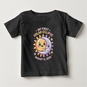 Camiseta Para Bebê Meu Primeiro Eclipse Solar 12 de Agosto de 2026 As