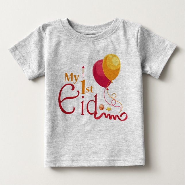 Camiseta Para Bebê Meu primeiro Eid (Frente)