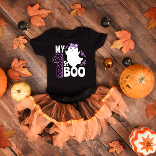 Camiseta Para Bebê meu primeiro halloween assustador fantasma assusta