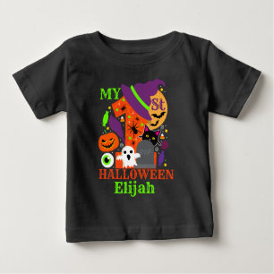 Camiseta Para Bebê meu primeiro Halloween   halloween feliz  