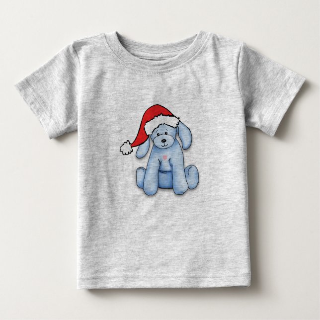 Camiseta Para Bebê "Meu Primeiro Natal", casaco de bebê com cachorrin (Frente)