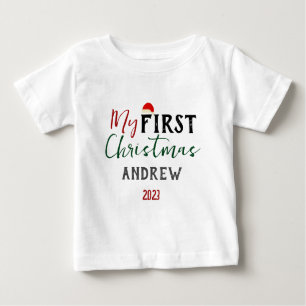Camiseta Para Bebê Meu Primeiro Nome Personalizado de Foto do Bebê de